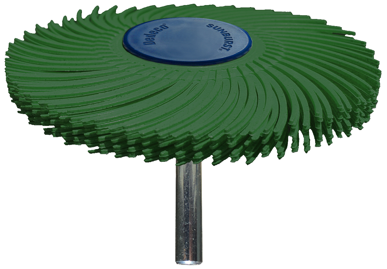 Radialbørste buet m/skaft 6-lag 76mm A50 extragrov