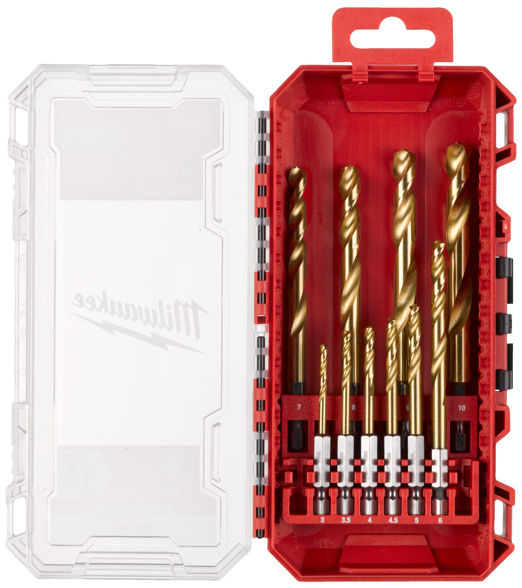 Metalbor HSSG-TiN 1/4" 6kt skaft 3-10mm, sæt 10stk