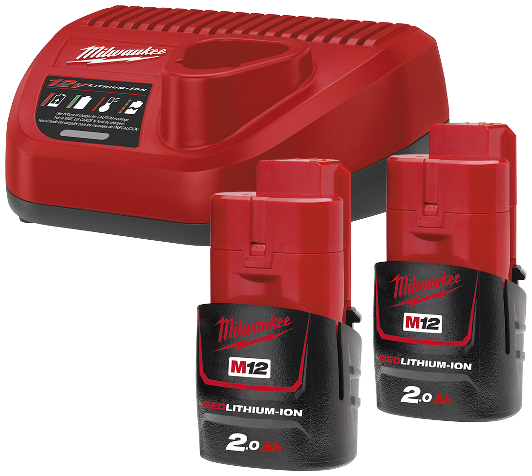 Batteripakke NRG-202, 2×12V/2,0Ah + lader C12C