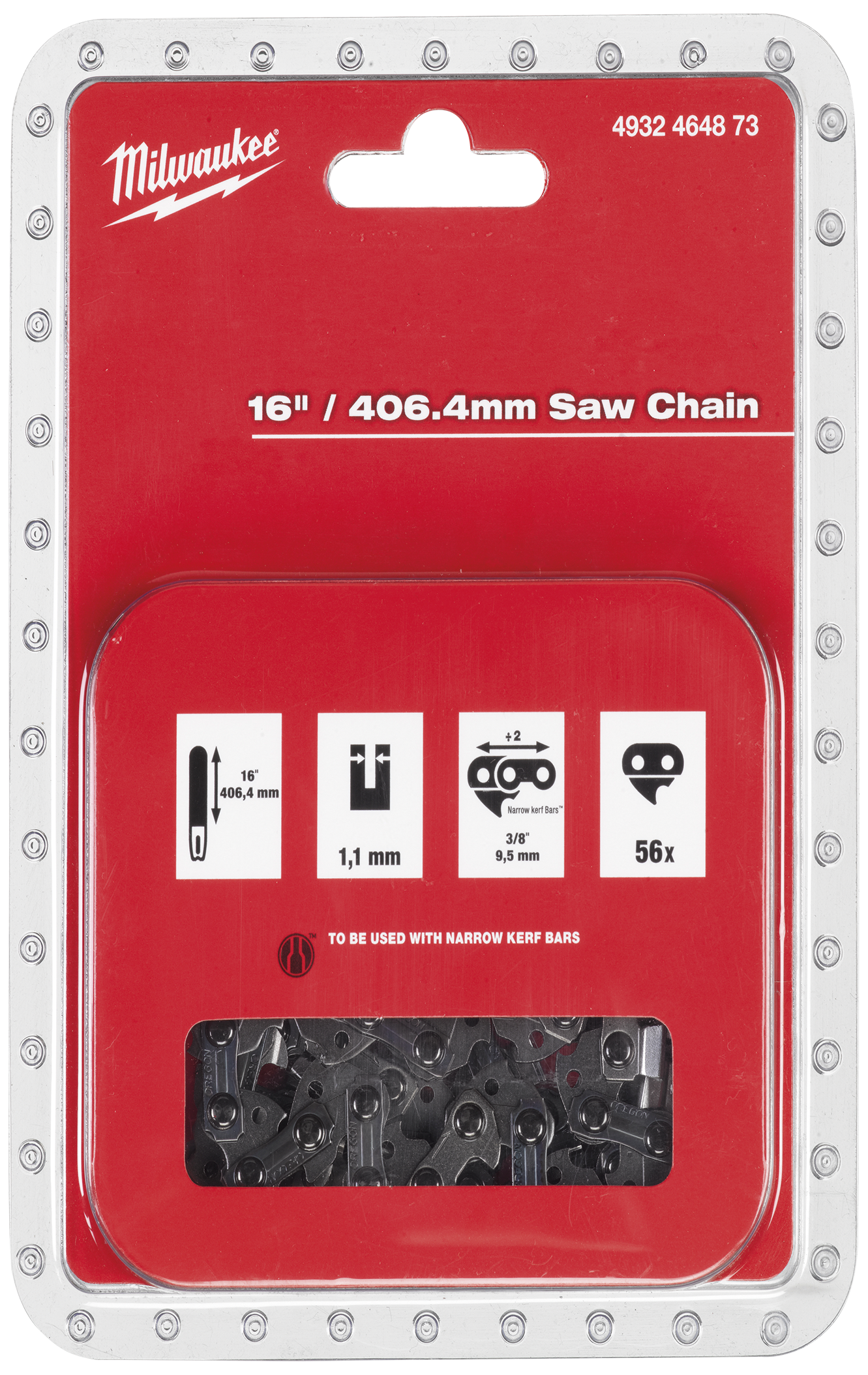 Savkæde 3/8"×406×1,1mm t/ M18 FCHS kædesav