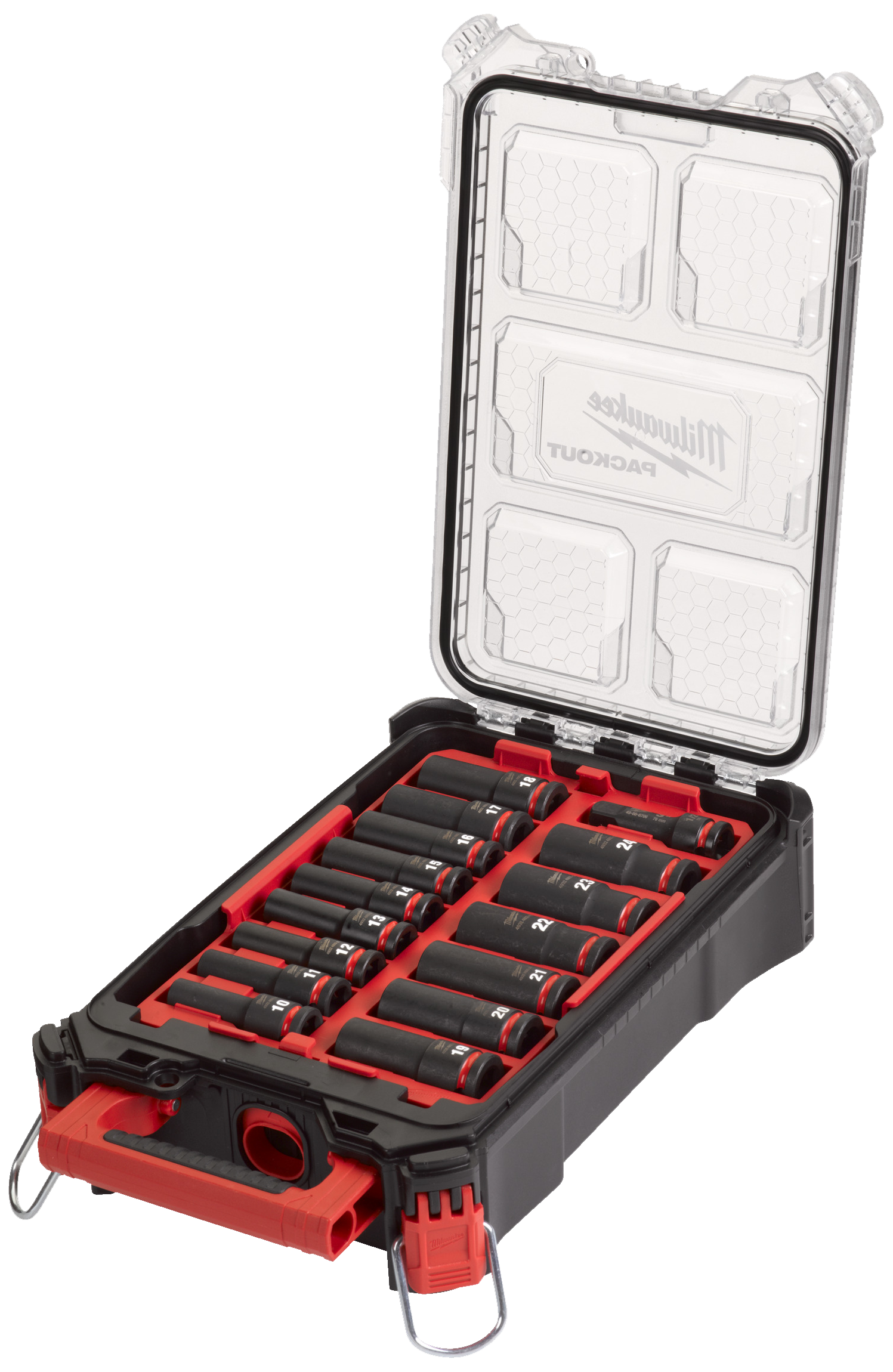 Slagtopsæt 1/2" 4kt lange 10-24mm 16stk, Packout