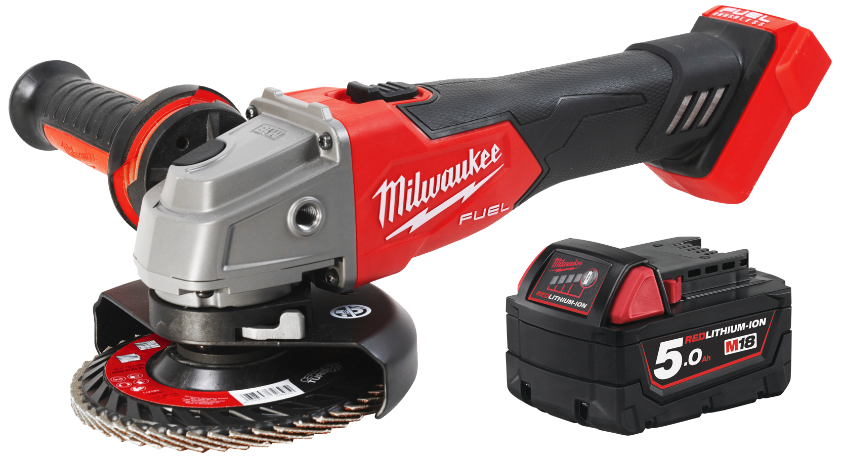 Sampak M18: Vinkelsliber FSAG125X-0 + batteri B5