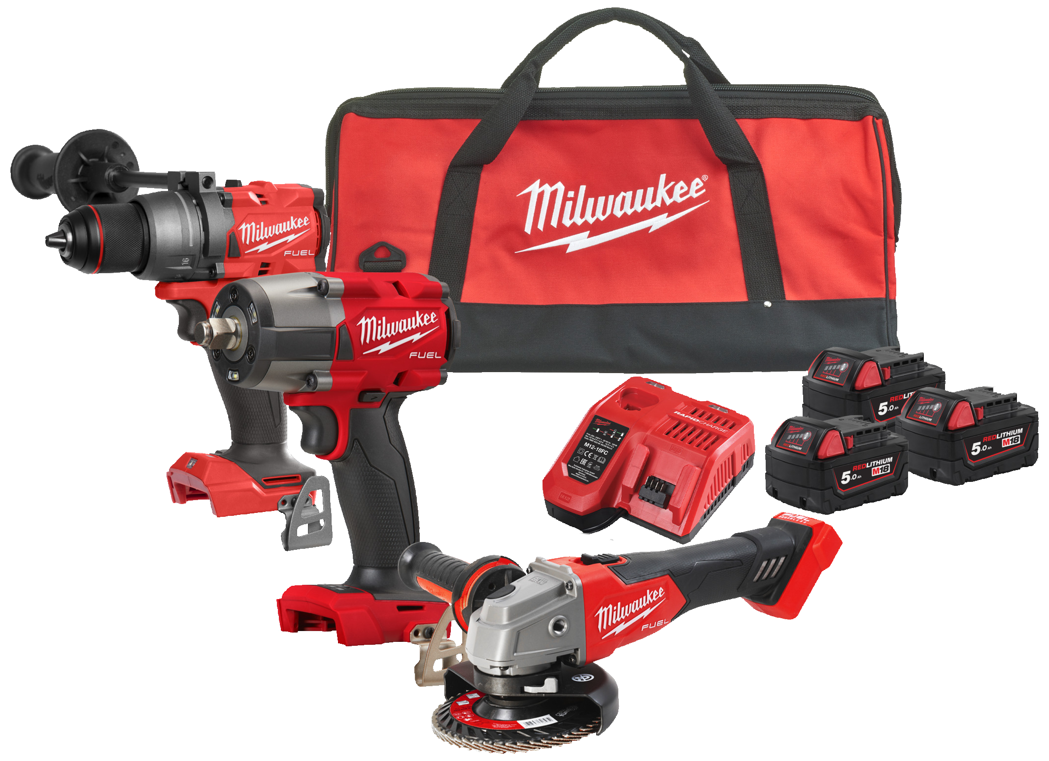 Powerpack 3 maskiner + 3 batteri M18 FPP3AD-503B