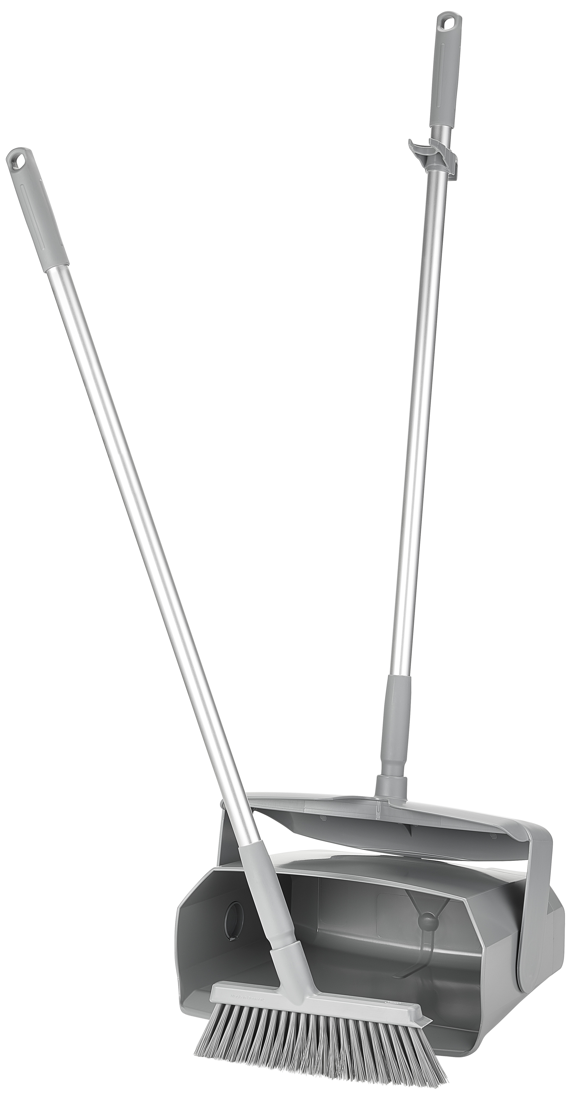 Fejebakkesæt, lukket med kost 350 mm, grå