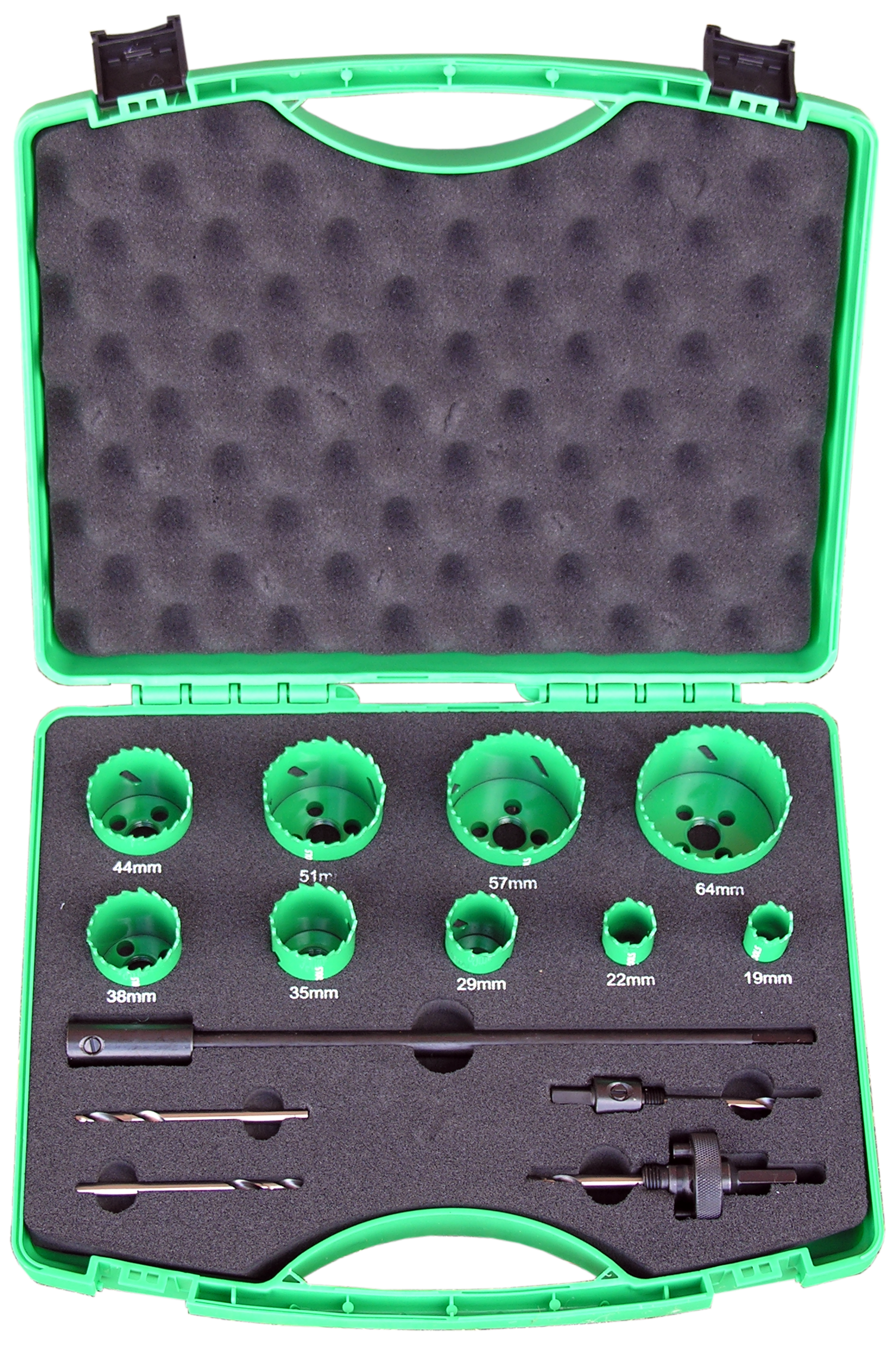 DJ TOOLS hulsavsæt HSS-Co8, 9stk 19-64mm m/holdere