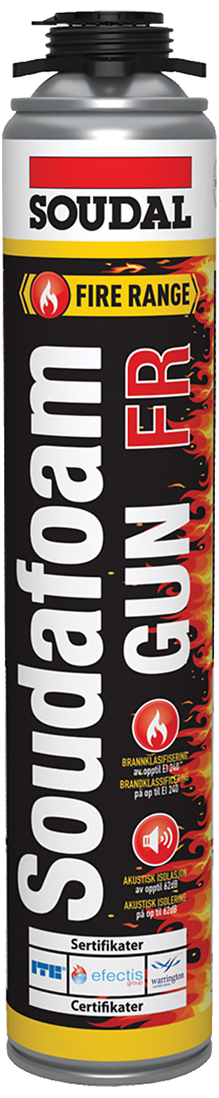 Soudafoam FR HY NBS/Gun brandh. fugeskum 750ml rød