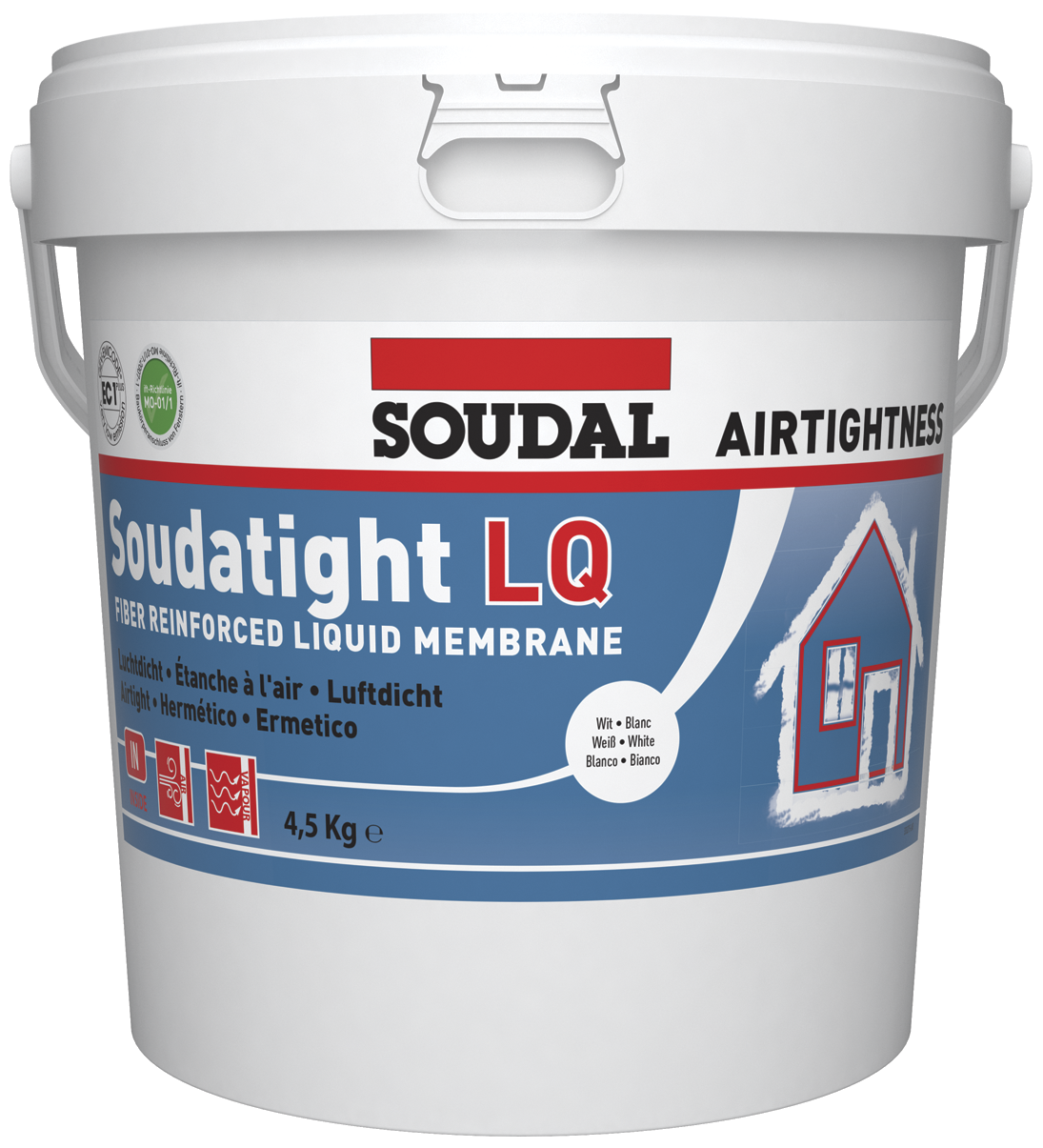 Soudatight LQ flydende membran malbar sort 4,5kg