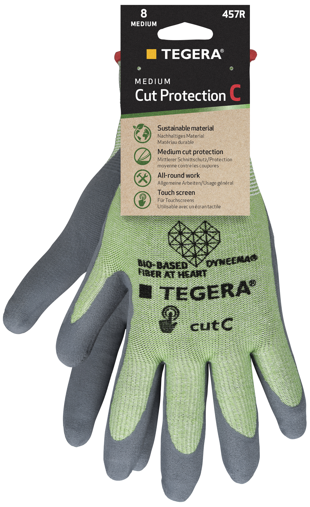 Tegera skærehandske syntetisk halvdyp 457R-10