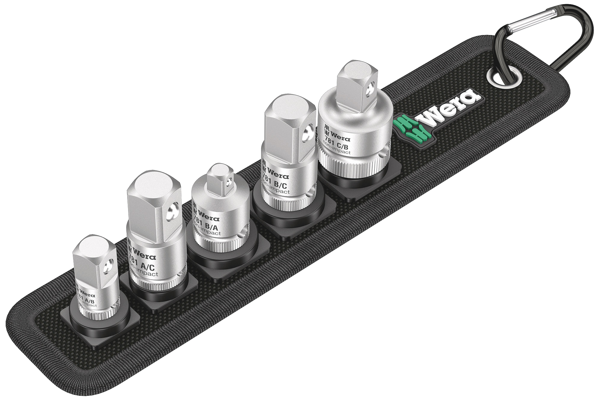 Adaptersæt 781/5 Set1 1/4-3/8-1/2", 5 dele