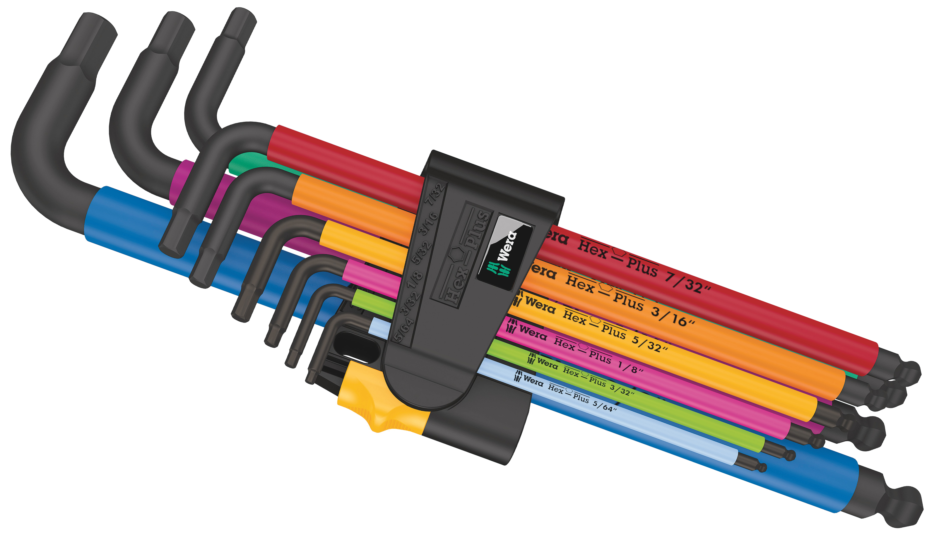 Stiftnøglesæt 950/9 5/64"-3/8" multicolor, 9stk