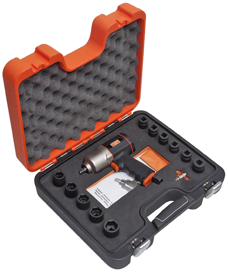 Pneum. slagnøgle 1/2" m/toppe 10-24 mm BP815K1