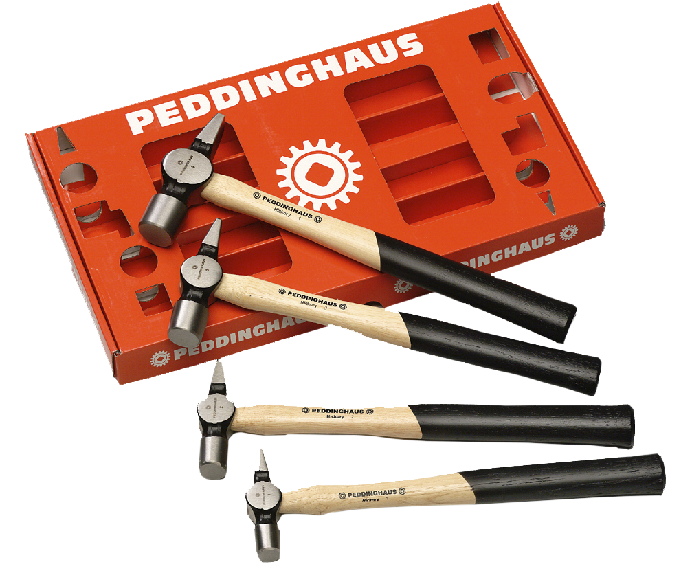 Peddinghaus bænkhammersæt m/hickoryskaft 1+2+3+4