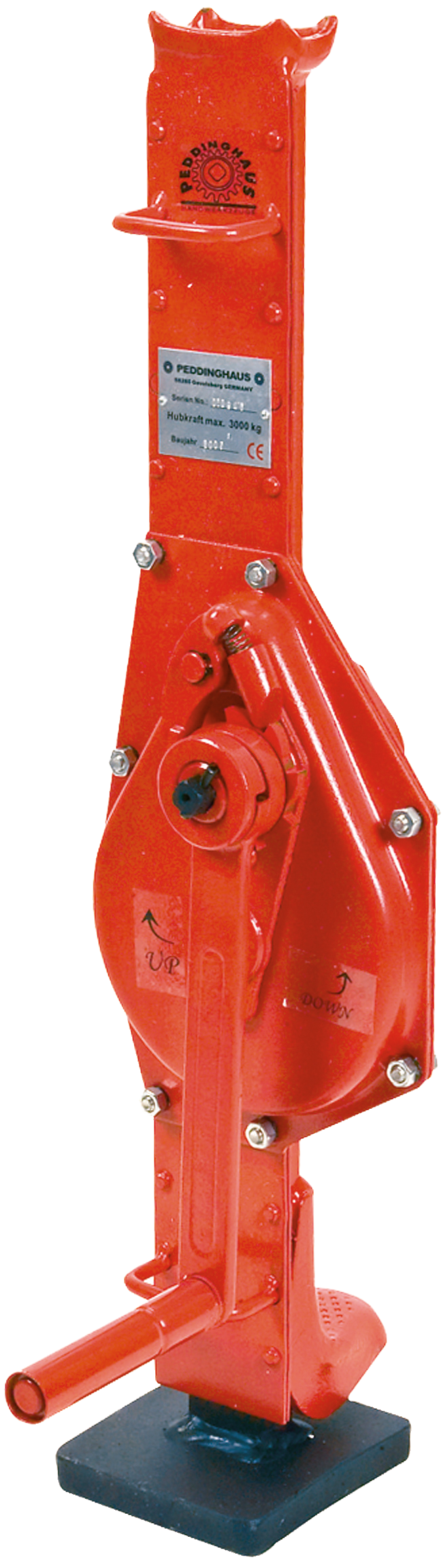 Ståldonkraft m/fast sideklo rød 5 ton