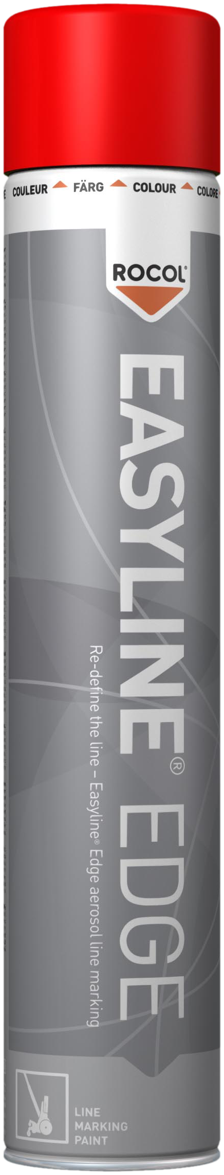 Stribemaling Rocol Easyline Edge rød 750ml