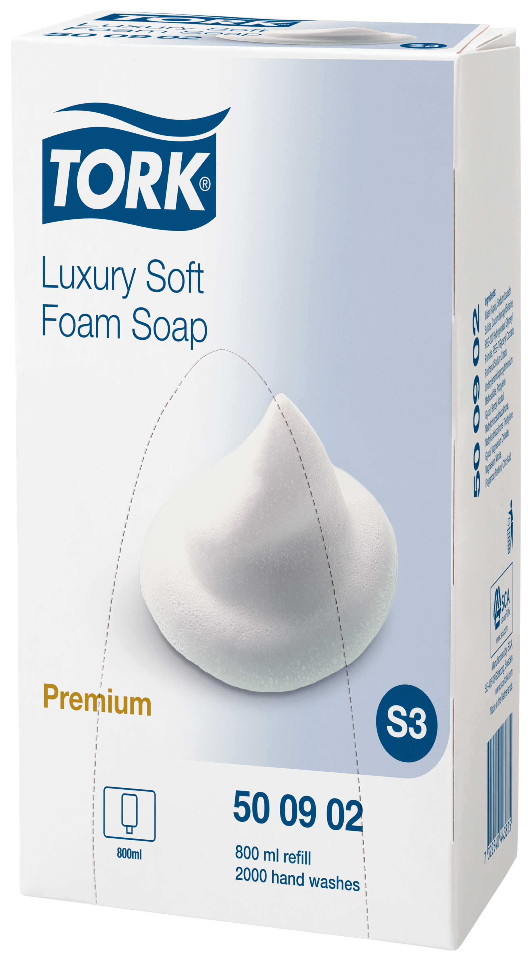 Tork skumsæbe Premium luksus m/parf. S3, 4×800 ml