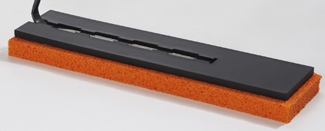 Svampegummi, 18mm, rødt 70x280mm