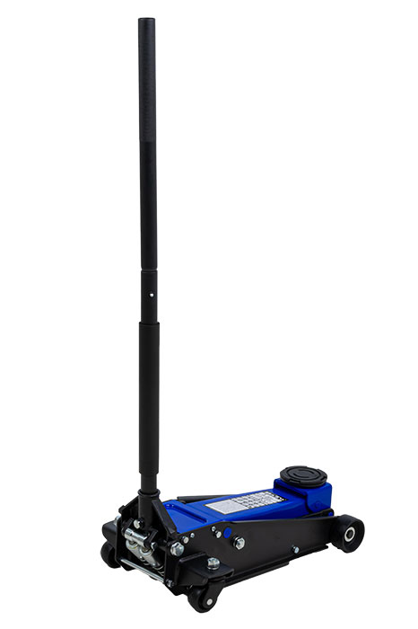 BATO Værksteds donkraft 3 ton. Løftehøjde 120-453mm. Dobbeltpumpe for hurtigt løft. Nylon hjul.