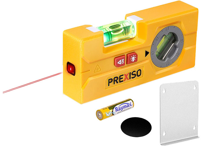 PREXISO P1P3M 2-IN1 Compact Mini Mimi Laser Vaterpas 120mm. 10m. Med kraftig vinkel magnet
