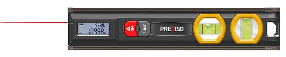 PREXISO PLL-35 2-IN-1 kombi Torpedo Laser måling og vaterpas 200mm. 35m. Med kraftig magnet