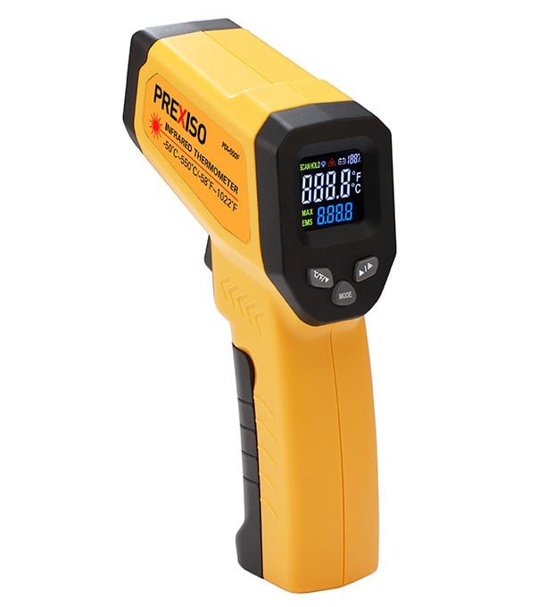 PREXISO PIX-550F infrarød termometer mållaser -50 Â° C til 550 Â° C. LCD farveskærm.