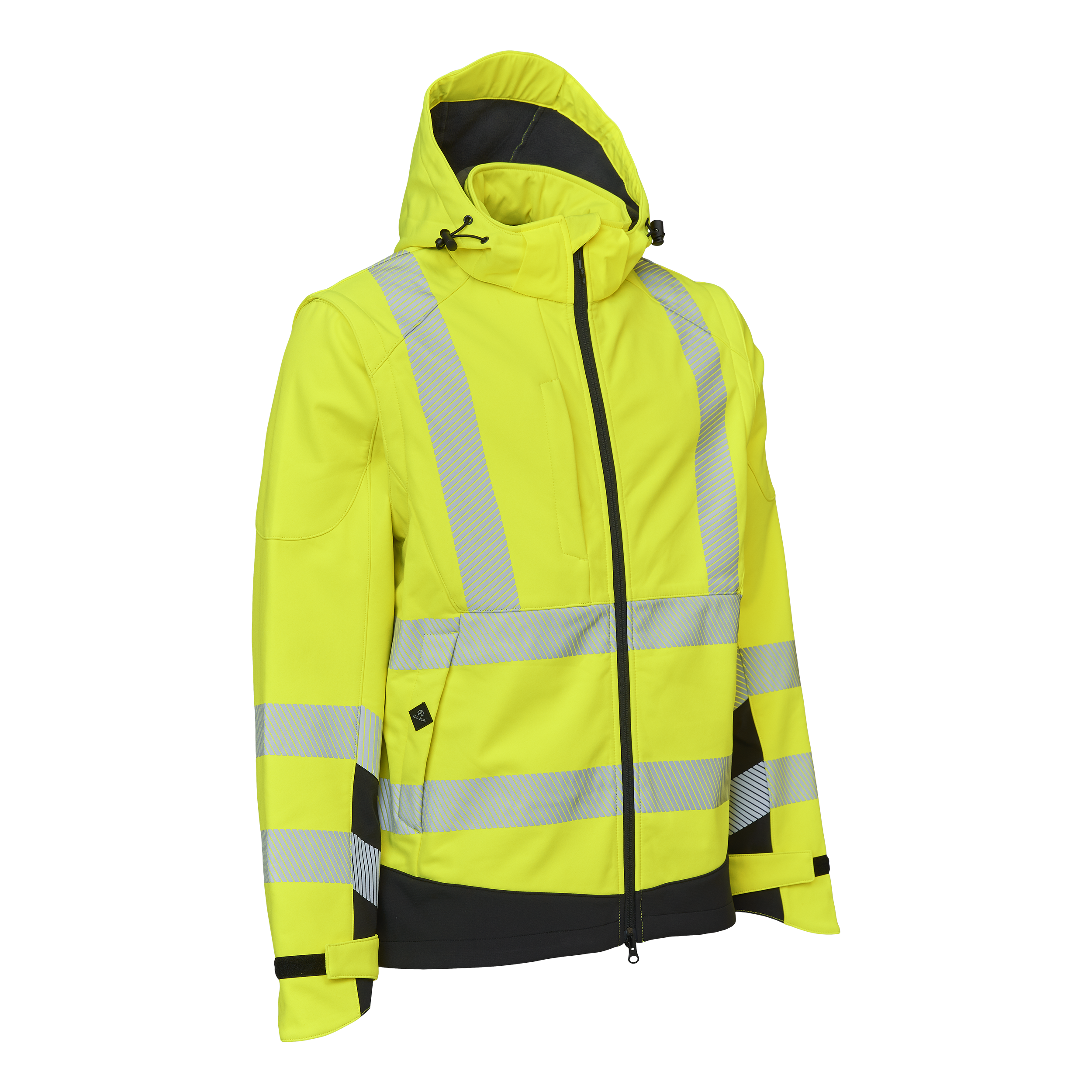 Visible Xtreme Softshell Jakke med aftagelige ærmer - Fl.Gul/Sort - L