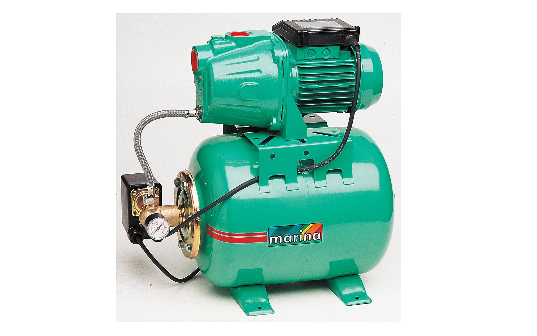 Marina CAM 40/22 husvandværk, 230v, 1", 60 l/min løftehøjde 28 mtr., støbejerns hus, 22 l. tank