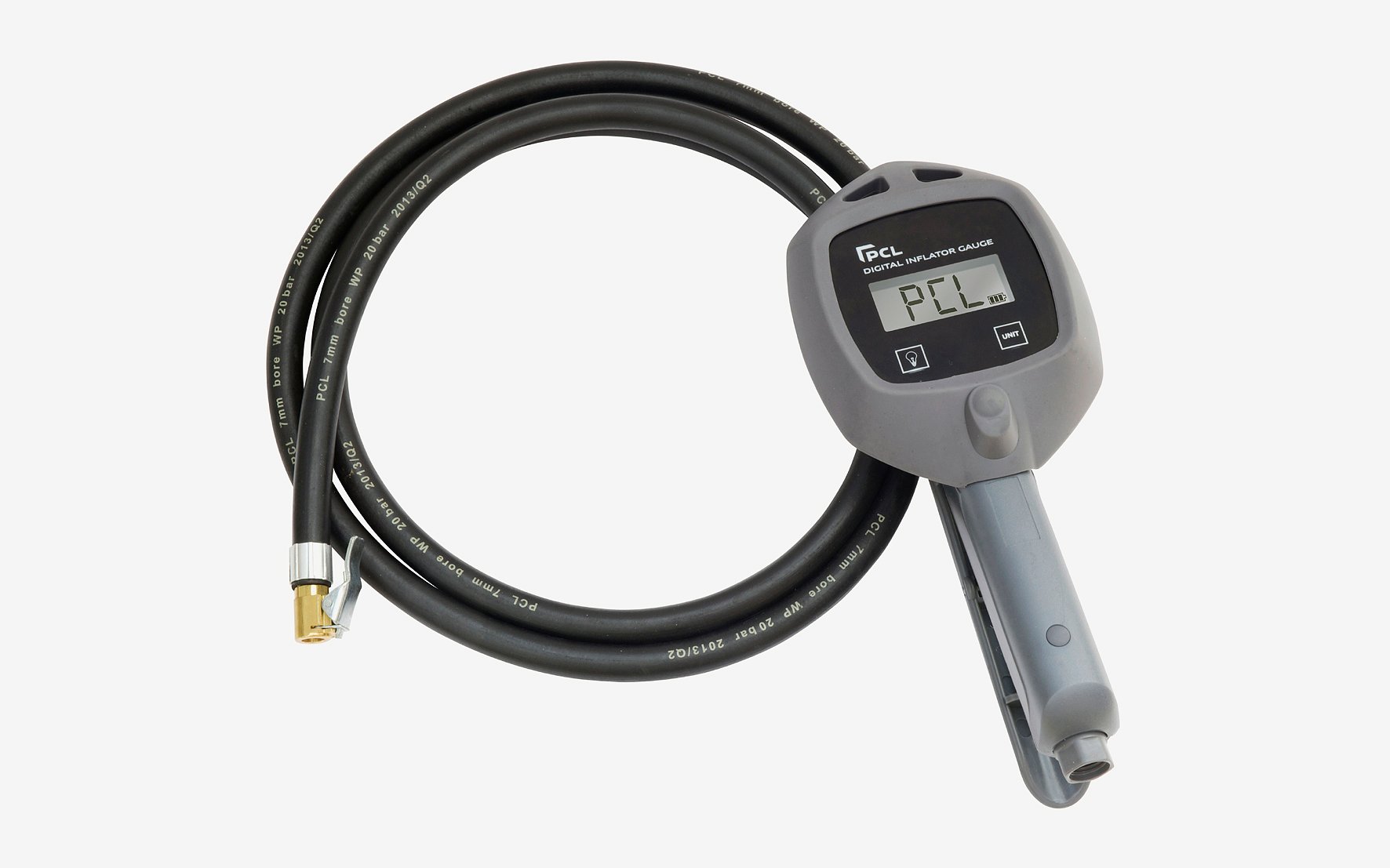 DTI digital dækoppumper, bar, psi, kpa - 1,8 m slange