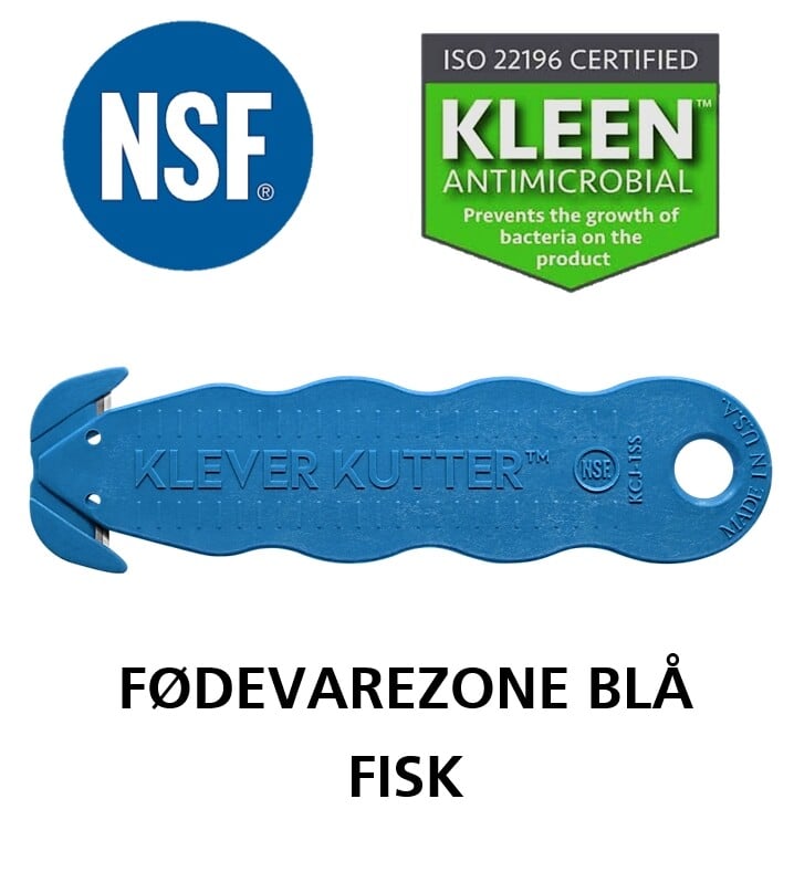 KLEVER NSF kniv fødevarezone BLÅ pakke a 10 stk.
