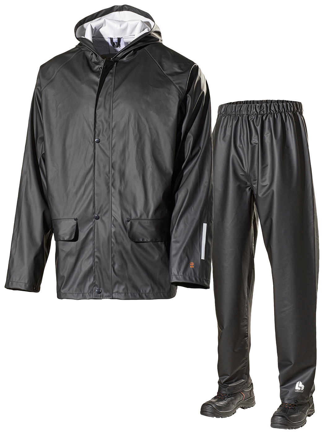 Regnsæt Jakke+Buks 2210PU Sort Str. L
