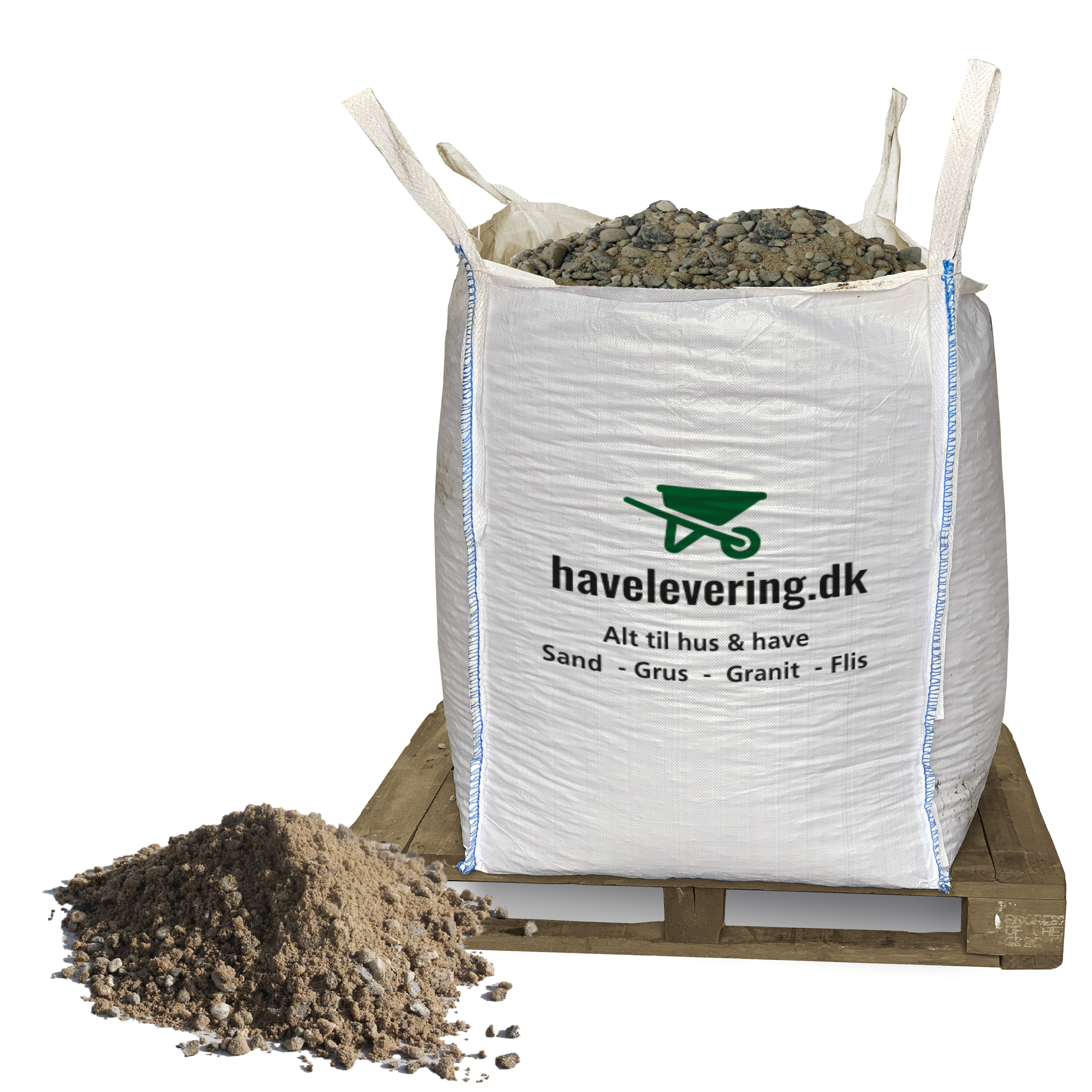 Støbemix 0/11mm. Frit leveret i hele Danmark.