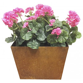 Blomsterkasse rust look