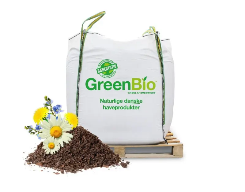 Greenbio blomsterblandings muld 1000L bigbag - Frit leveret i hele DK