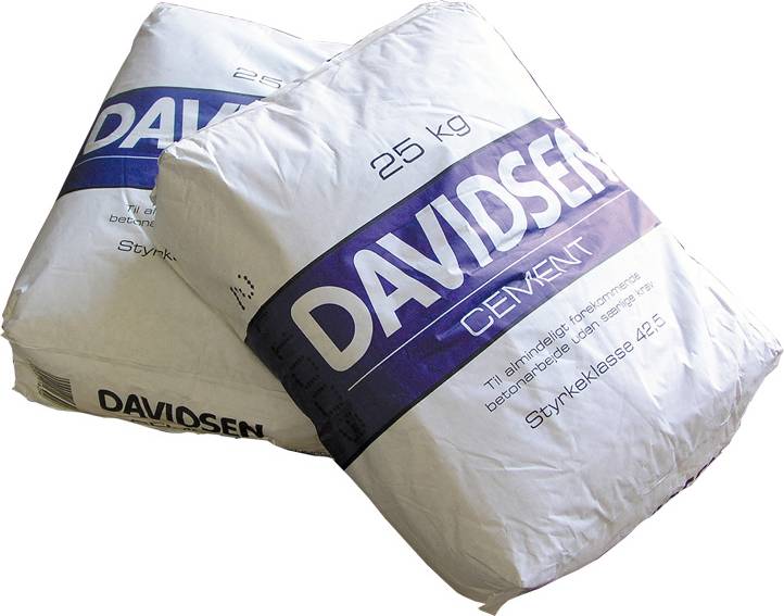 Cement 42.5 42 sække á 25 kg (1050 kg)