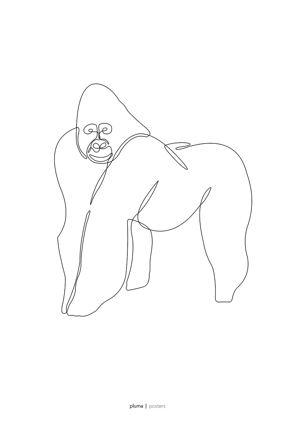 Gorilla af Pluma Posters