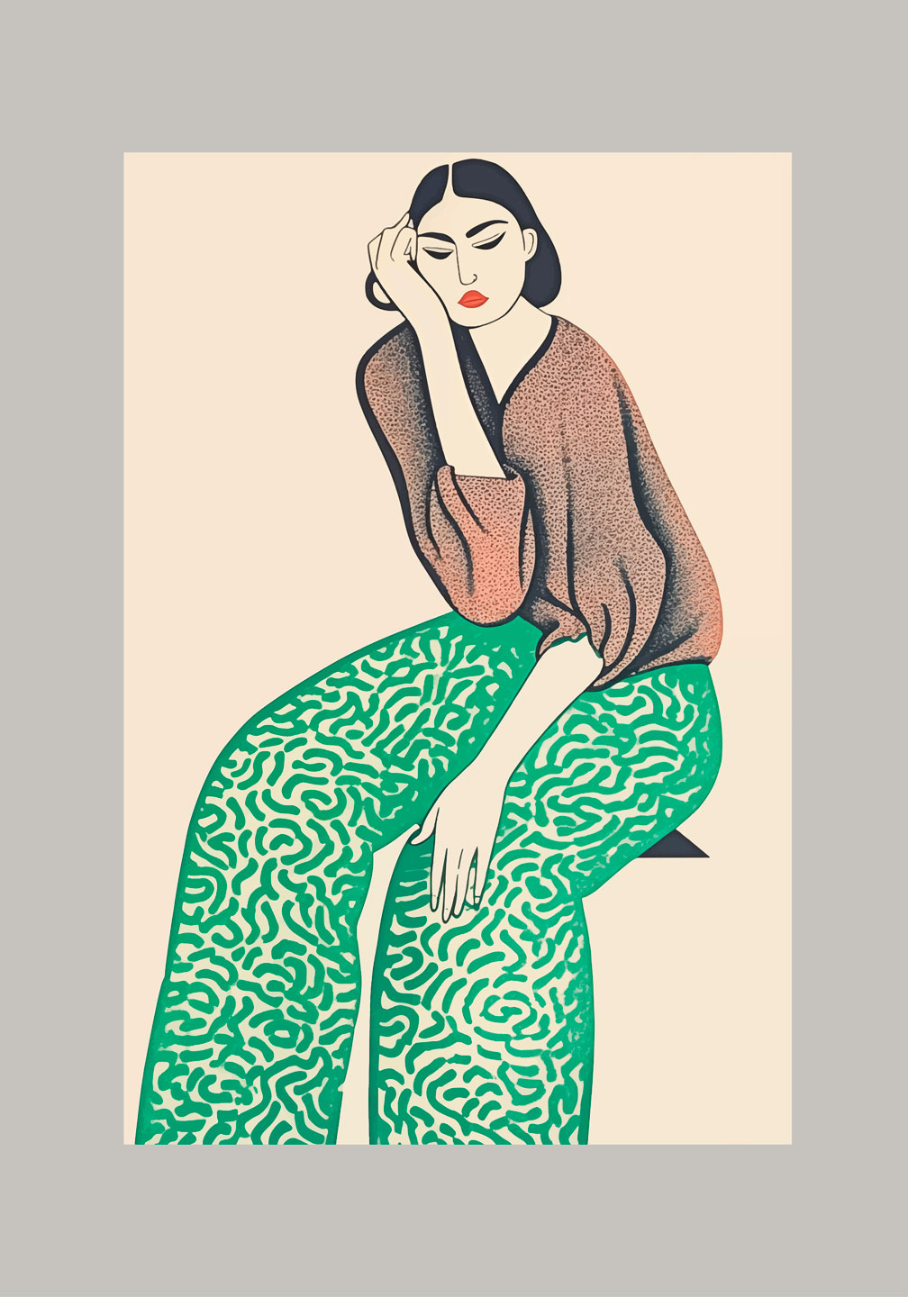 Green woman af FÅmu Illustrations