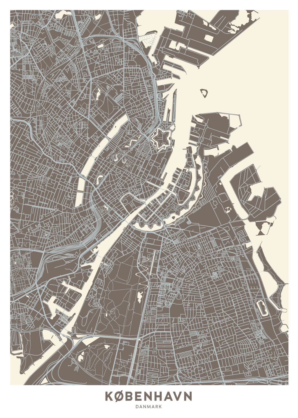 København Kort af Illux