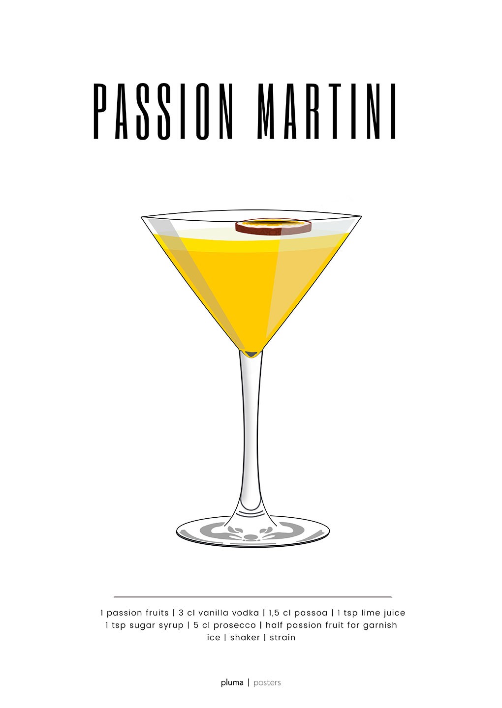 Passion Martini af Pluma Posters
