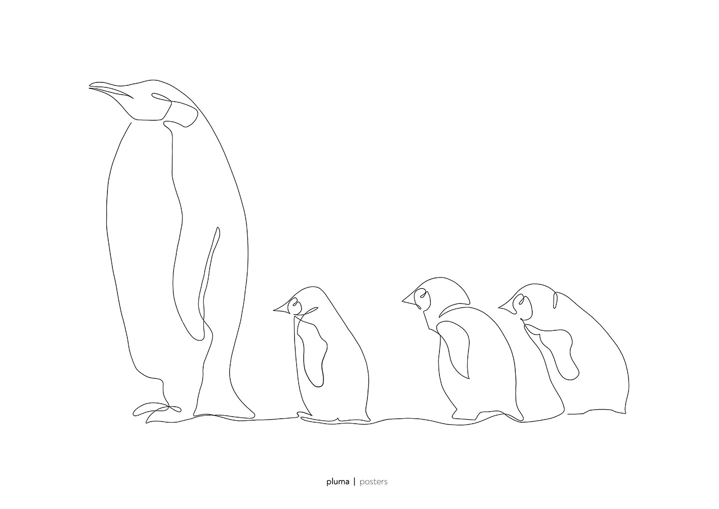 Pingvin af Pluma Posters