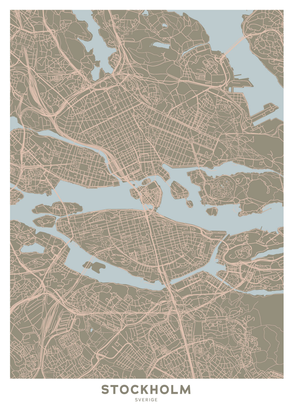 Stockholm Kort af Illux