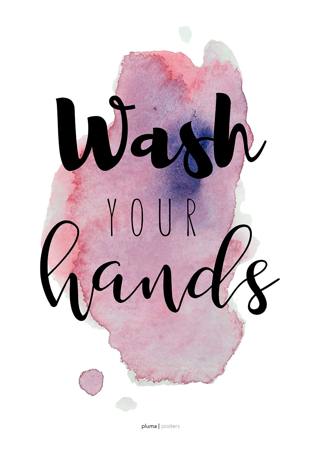 Wash your hands - Lilla af Pluma Posters