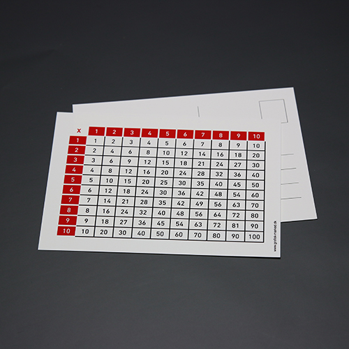 Postkort med den lille tabel