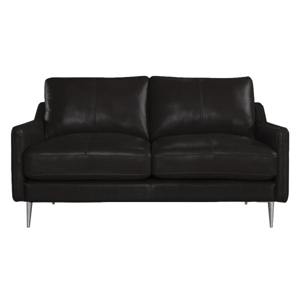 Homeville Sheffield 2 pers. læder sort 145x91x81cm