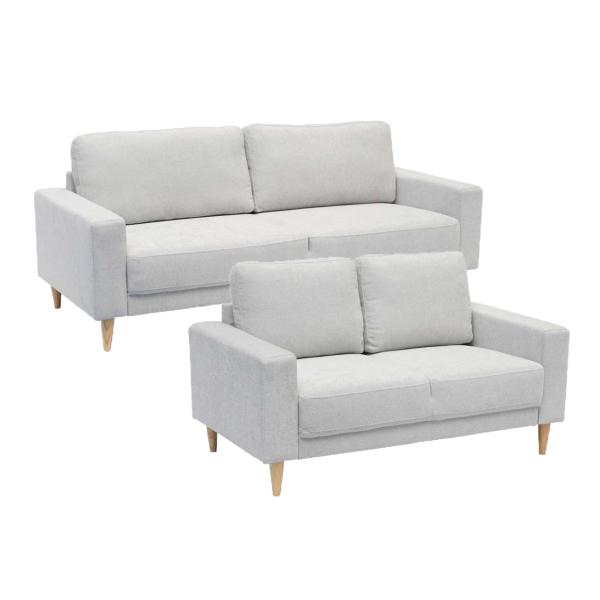 Homeville Cambridge 2+3 pers. stof lysegrå