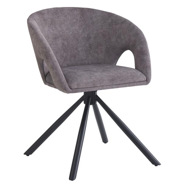 Homeville Liv med drejefunktion plys grå 59x57x80cm