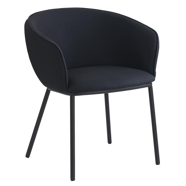 Homeville Mille kunstlæder sort 63x60.5x75.5cm