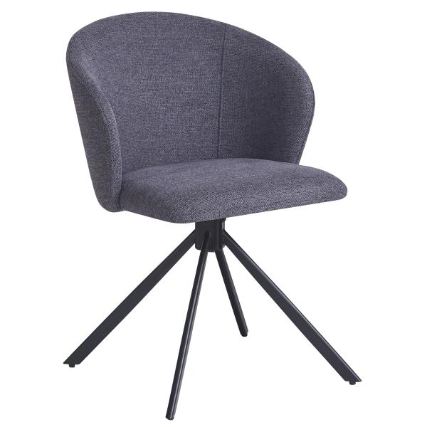 Homeville Annie med drejefunktion stof grå 55x56.5x78cm