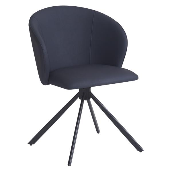 Homeville Annie med drejefunktion kunstlæder sort 55x56.5x78cm