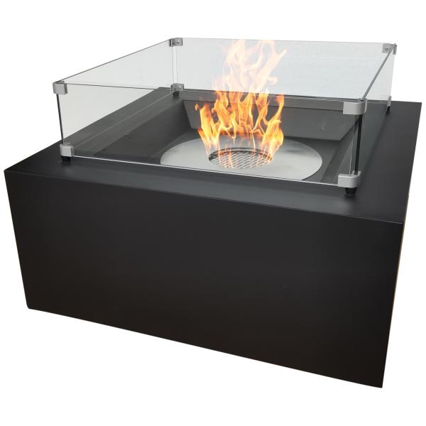 Heatus Mallorca biopejs ildbord sort 77x77x33cm