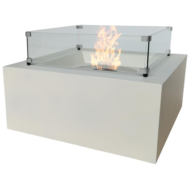 Heatus Mallorca biopejs ildbord hvid 77x77x33cm