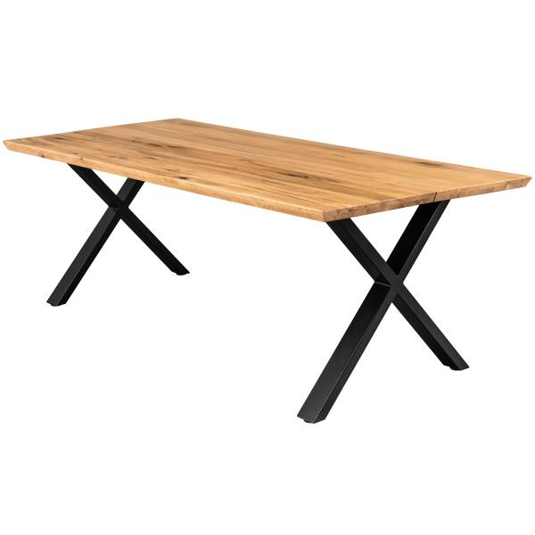 Homeville Firenze med krydsben 200x95x74cm eg natur/sort 200x95x74cm